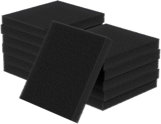 Pawfly Aquarium Filter Media Pad, Fish Tank Filter Cartridge Filter Foam Pad Inserts for ML350, 12 Pack (6.3" x 5.5" x 0.8")