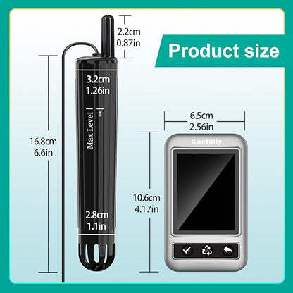 Digital Aquarium Water Tester, Salinity pH ORP TDS EC Temp Multi-Parameter Tester for Freshwater Saltwater Fish Tanks Real-Time Alerts