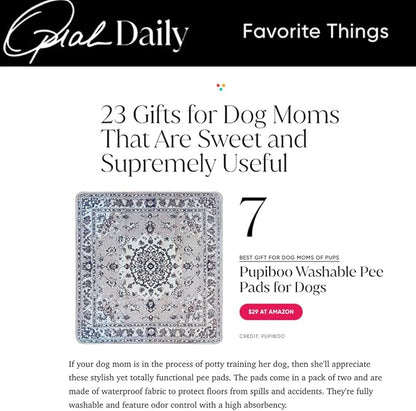 Washable Pee Pads for Dogs - Super Absorbent Reusable Puppy Training Pads - 100% Waterproof, Leak-Proof & Non-Slip Whelping Pads for Pet Housebreaking