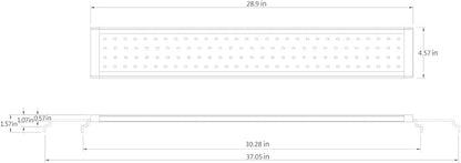 WATER REBIRTH LED Aquarium Light, Full Spectrum Fish Tank Led Light with Aluminum Alloy Shell Extendable Brackets (30-36 in)