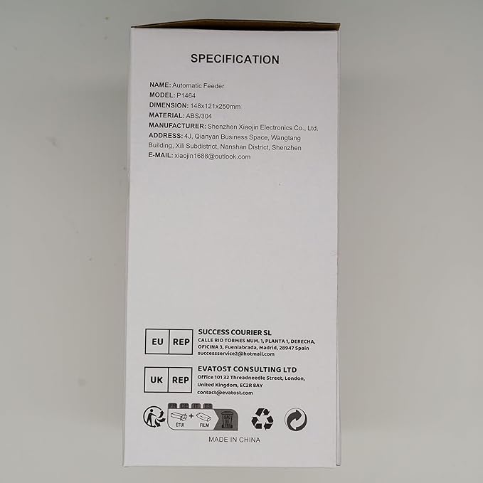 Hanging Automatic Food Dispenser, 27oz Large Capacity Hanging Pet Cage Feeder for Rabbit Bird Chinchilla Hedgehog Guinea Pig Ferret Kitty Puppy (Orange)