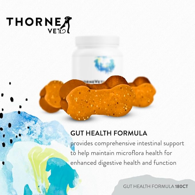 ThorneVET Gut Health Formula – Gastrointestinal Support for Dogs, Cats & Horses, 180 Soft Chews