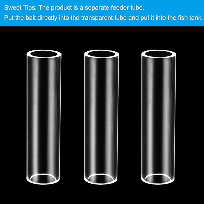WEAVERBIRD 3-Tube Fish Shrimp Feeder - Acrylic Transparent Breeding Tube & Shelter for Aquarium Fish Tank Decorations