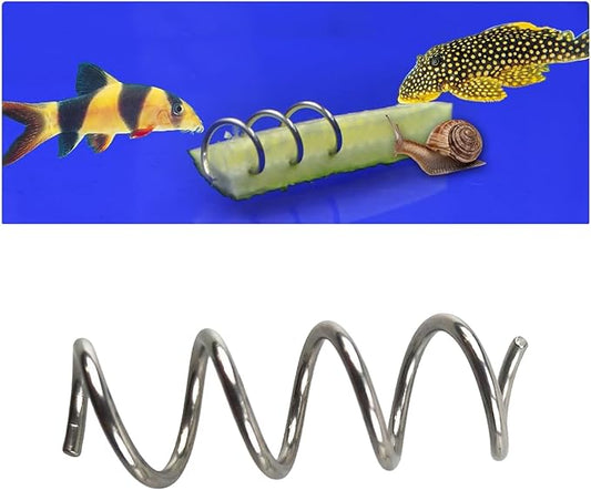 Fish Tank Aquarium Vegetable Feeder, Bottom Sinking Loach Feeder, Aquarium Vegetarian Feeder, Malawi Cichlid Snail Fresh Food Holder for Bottom Feeders 1 Pack