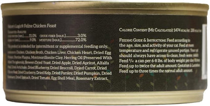 Nature's Logic Wet Cat Food - Feline Chicken Feast 95% Animal Ingredients - No Synthetic Vitamins, Minerals or Artificial Additives, 100% Natural, Grain-Free, Made in USA - Chicken (5.5 oz, 24 pack)