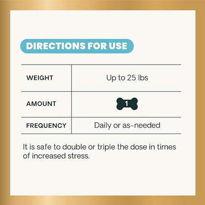 VETRISCIENCE Composure Calming Treats for Small Dogs and Puppies Anxiety, Separation Stress, Thunder and Barking - Yummy Chews Pets Love, 30 Chews