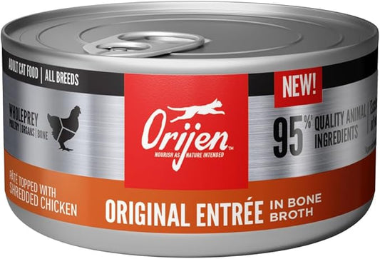 ORIJEN Premium Pate Wet Cat Food in Bone Broth Original Entrée 3oz Cans (24 Count)