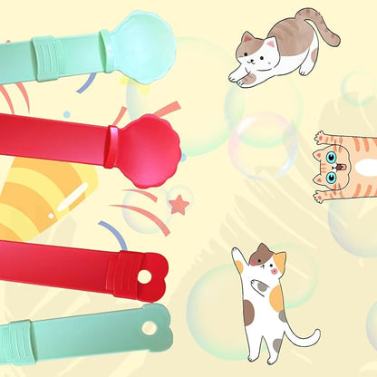 2pcs Cat Strip Feeder Spoon, Happy Spoon for Cats, Cat Lickable Squeezable Creamy Treat, Cat Wet Treats Dispense Spoon, Cat Treat Spoon Squeeze, (Red&Green)