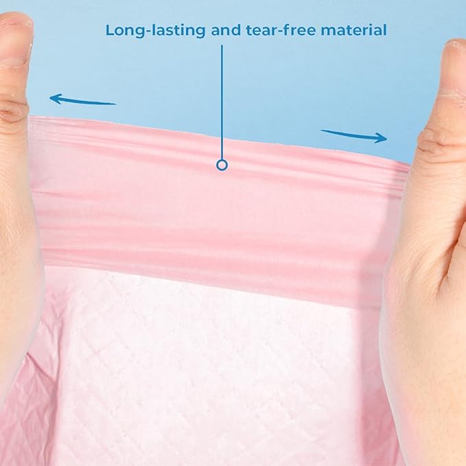 Best Pet Supplies Puppy Pads - Disposable, Dog Training Potty , Super Absorbent Baby Pink Puppy Pee Pads for Dogs (100 Count).