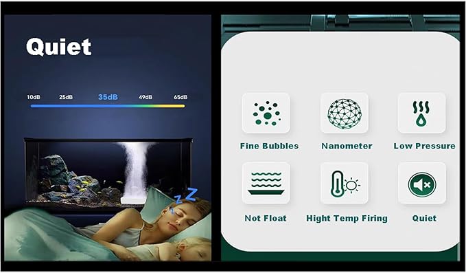 Carefree Fish Aquarium Nano Air Stone Disk Fish Tank Bubble Stone Disc 1.4/2/4/6/8 Inch