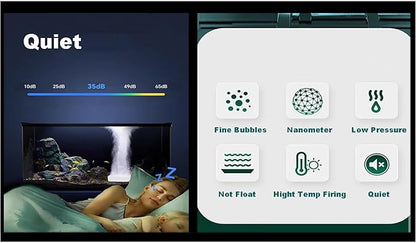 Carefree Fish Aquarium Nano Air Stone Disk Fish Tank Bubble Stone Disc 1.4/2/4/6/8 Inch