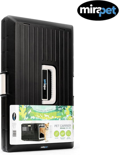 USA Pet Carrier & Crate 26" - Premium Collapsible Design for Medium Cats and Dogs - Portable Kennel for Indoor/Outdoor Use - 360-Degree Ventilation & Hard Plastic Wall Protection