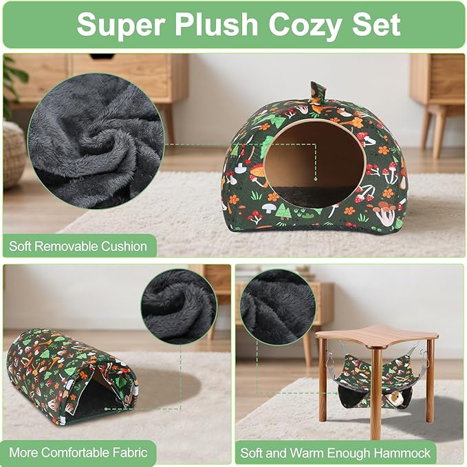 Ferret Hammock, Washable Rat Hammock,3 Pack Rat Cage Accessories,Soft Guinea Pig hammocks, Ferret Rats Chinchilla Bed, Hamster hammocks, Sugar Glider, Squirrel