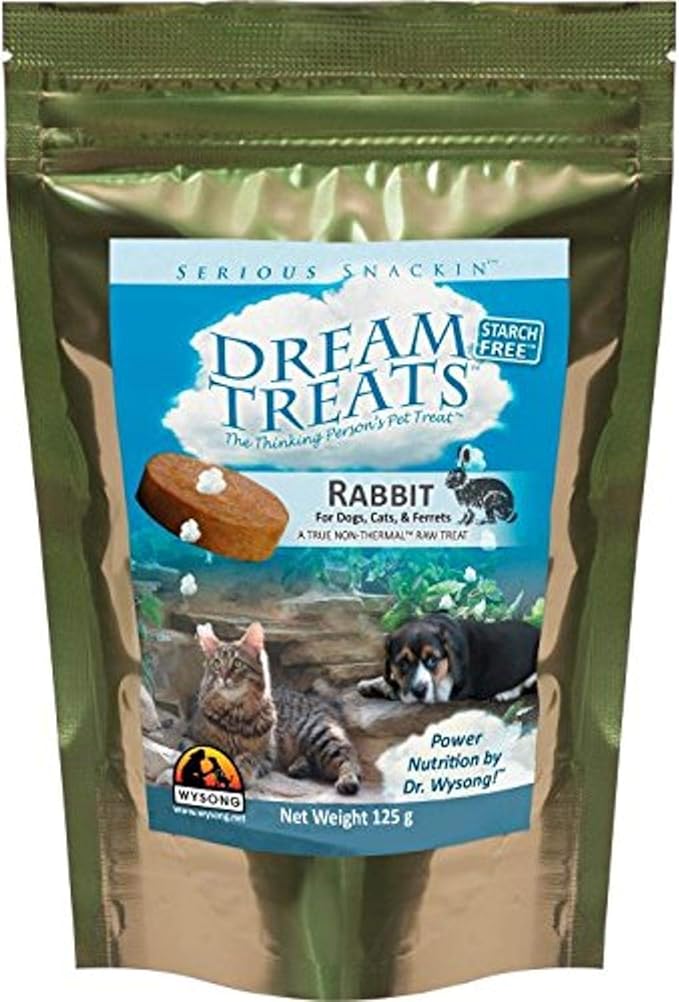 Wysong Dream Treats Rabbit Raw Dogs/Cats/Ferret Food - 4.9 Ounce Bag