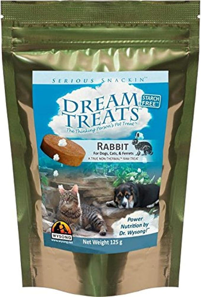 Wysong Dream Treats Rabbit Raw Dogs/Cats/Ferret Food - 4.9 Ounce Bag