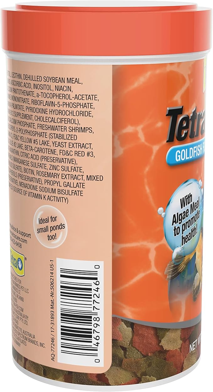 TetraFin Plus Goldfish Flakes 2.2 Ounces, Balanced Diet, with Algae to Promote Health,Oranges (Pack of 2)