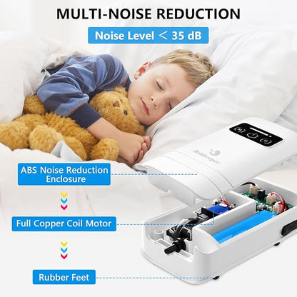 fishkeeper Rechargeable Aquarium Air Pump, Aerator Fish Tank Air Pump Up to 60 Gallons Portable Battery Powered Oxygen Pump with Clip for Most Bait Buckets, Power Outages and Emergency (2W 30GPH)