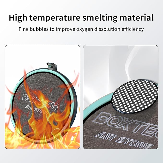 UPETTOOLS 4 Inch Air Stone for Aquarium – Quiet Large Round Airstone with Valve, High Efficiency Oxygen Diffuser for Enhanced Water Circulation, Ideal for Medium Freshwater & Saltwater Fish Tanks