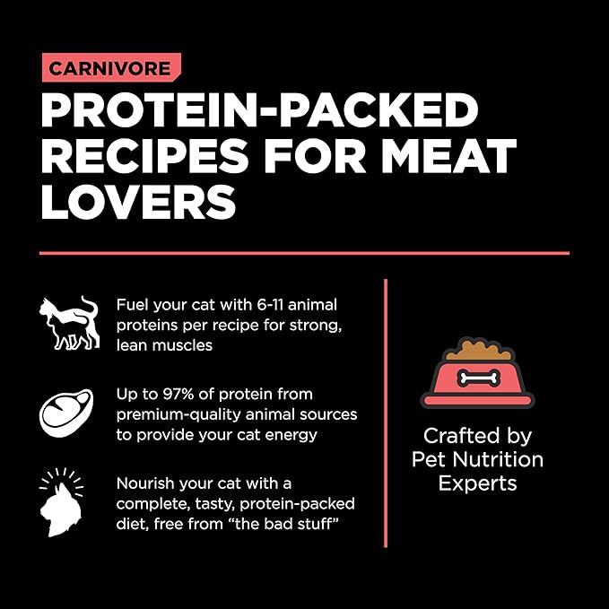 Go! Solutions Carnivore, Grain-Free, Protein Rich Dry Cat Food, Salmon and Cod Recipe, 8 lb Bag