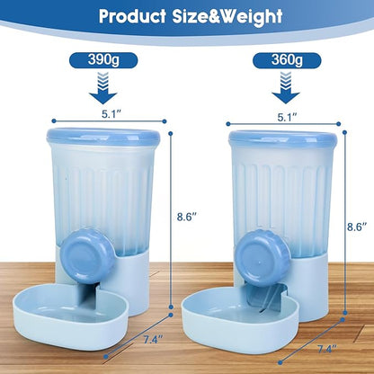 35oz Rabbit Feeder Guinea Pig Water Bottle,Hanging Automatic Food Water Dispenser,Food Feeder for Ferret Guinea Pig Rabbit Cat Bunny Cage Accessories