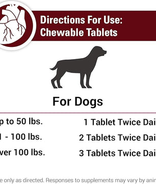 Vet Classics Blood & Energy Support for Dogs, Supports Endurance with Spirulina, Yellow Dock, & Alfalfa Support Formation of Hemoglobin and Myoglobin, 120 Chewable Tablets