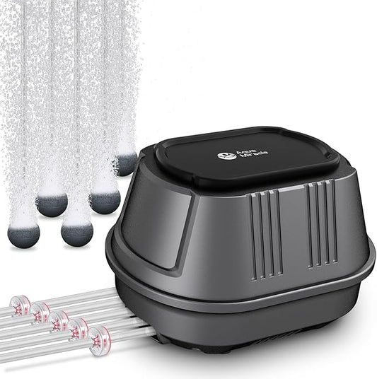 AquaMiracle Aquarium Air Pump Super Quiet Fish Tank Air Pump, Aquarium Bubbler Hydroponics Air Pump Oxygen Pump Pond Aerator