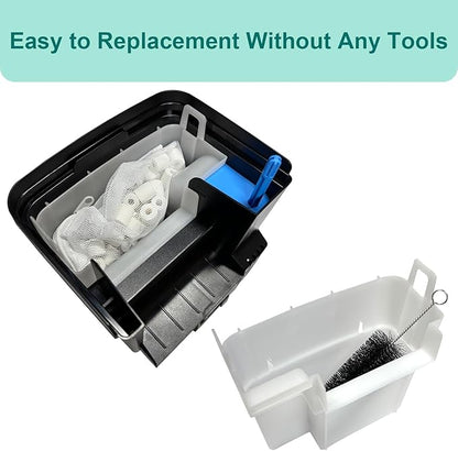 Aquarium Media Maintenance Kit Compatible with Seachem Tidal 35 Gallon Power Filters, Includes 4 Packs Ceramic Rings, 4 Packs Blue Foam Filters and 4 Packs Carbon Sponge Filters