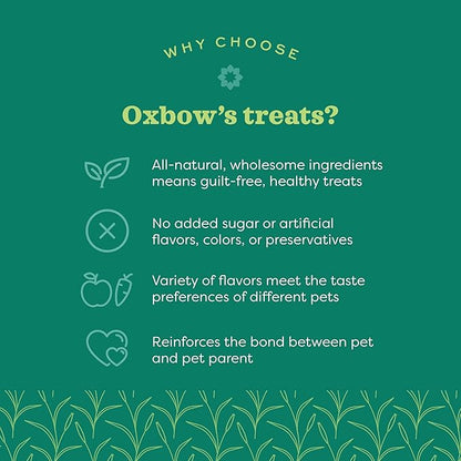 Oxbow Animal Health Simple Rewards Cranberry Treats, Timothy Hay Guinea Pig & Bunny Treats, Made with Oxbow Guinea Pig Hay, Timothy for Rabbit, Made in USA, 3 oz Bag