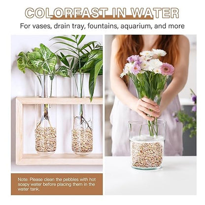 NUPICK 3 lbs Pebbles for Indoor Plants, 1/5 Inch Pea Gravel for Fish Tank, Decorative Rocks for Succulent, Natural River Stones for Vases, Cactus, Landscaping, Bird Bath, Aquarium, Peach