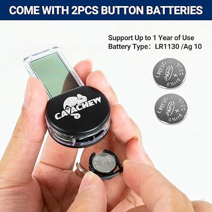 Magnetic Reptile Thermometer and Humidity Gauge, Digital Tank Thermometer Hygrometer with LCD Display, Habitat Temp Humidity Meter Accessories for Bearded Dragon, Snake, Hermit Crabs, Gecko