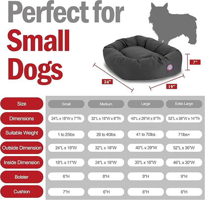 Majestic Pet 24 inch Gray Bagel Dog Bed Products
