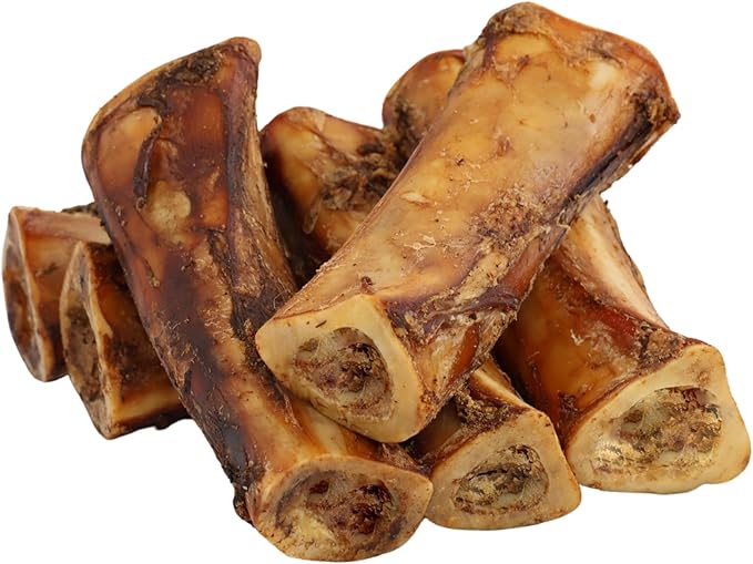 TREATOPIA Adventure Champ Dog Bones, 6-Piece 6” Shank Center Cut Marrow - Long-Lasting Natural Chews for All Dog Sizes, USA Made, Single Ingredient, Hand-Trimmed, Slow-Roasted, No Additives/Fillers