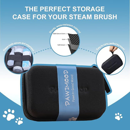5-in-1 Pet Steam Brush for Dogs & Cats-Self-Cleaning Steam Dog Brush with 3 Swap-in Heads (Grooming, Dematting, Deshedding),Cat Spray Hair Removal Comb,Includes Pet Essence & Storage Case