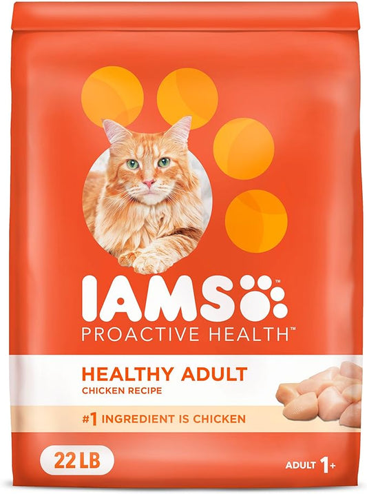 IAMS Proactive Health Adult Healthy Dry Cat Food with Chicken, 22 lb. Bag
