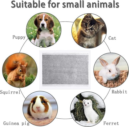 kathson Rabbit Pee Pads Disposable Cage Liners 50PCS All Absorb Black Carbon Odor Control Bunny Training Accessories with Quick-Dry Surface for Puppy Guinea Pig Kitten Hedgehog Small Animals