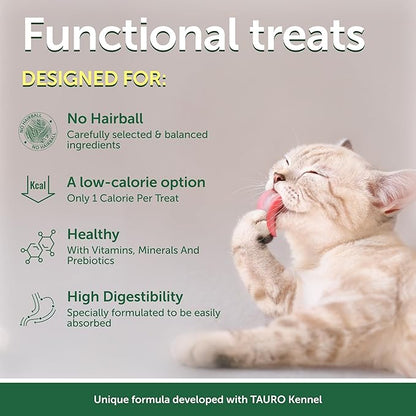 Nature's Protection Low Calorie Cat Treats - Crunchy Cat Snacks Treats for Indoor Cats - with Vitamins & Prebiotics for Urinary Health, Weight & Hairball Control (Superior Care - Poultry, 2.64 oz)