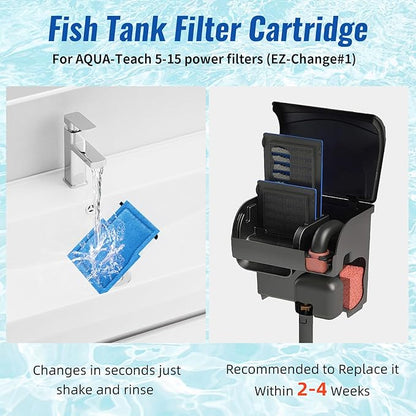 10 Pack Aquarium Filter Cartridge for Marineland Rite-Size C, Fish Tank Filters for Aqua-Tech EZ-Change #3 20-40 & 30-60 Power Filter and for Marineland Penguin PRO Power Filters 275/375