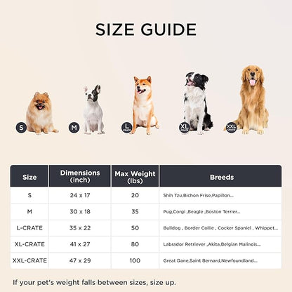 Bedsure Dog Beds Large Sized Dog- Orthopedic Pet Beds with Removable Machine Washable Cover, NOT Waterproof Egg Crate Foam Puppy Pad, Suitable for Pet Up to 50 lbs, 35"x22"