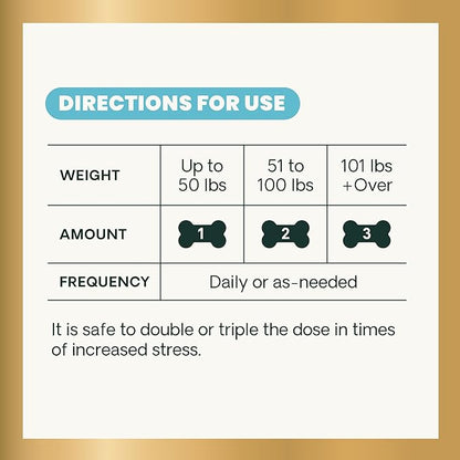 VetriScience Long Lasting Calm & Confident Calming Chews for Dogs, Supplement for Stress Support, Thunderstorms, Fireworks, & Travel, Chicken, Soft Chews, 90 Count - New Look