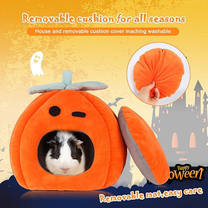 YUEPET Guinea Pig Bed Cave Winter Warm Cozy House Hideout for Dwarf Rabbit Bunny Ferret Hamster Chinchilla Hedgehog Fleece Washable Cage Nest Accessories 8.2"×8.2"