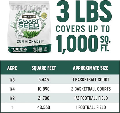 Pennington Smart Seed Sun and Shade Grass Mix 3 lb