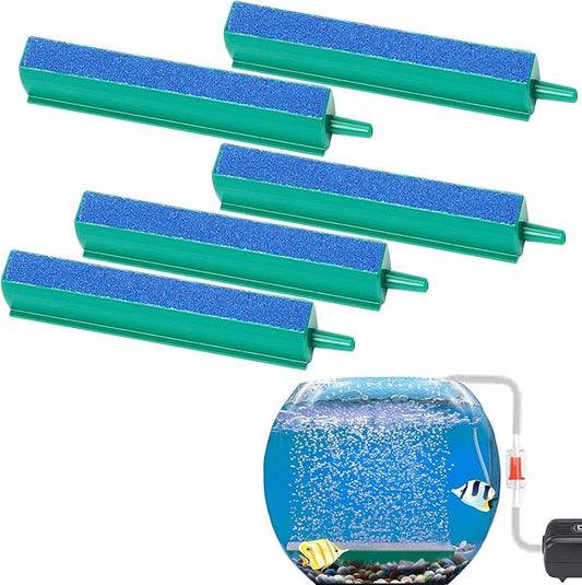5 PCS Aquarium Air Stone Kit 4 Inch Mini Bubble Bar Square Oxygen Diffuser Release Mineral Airstones for Pumps for Your Fish Tank Oxygenation Needs