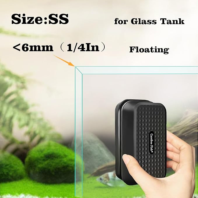 Carefree Fish Aquarium Small Magnetic Cleaner for Glass Fish Tank Magnet Brush Algae Scrapers Floating