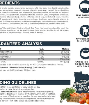 NutriSource Harvest Selects Northern Feast Dog Cans, Premium Wet Dog Food, 12.3 Ounce (Pack of 12)