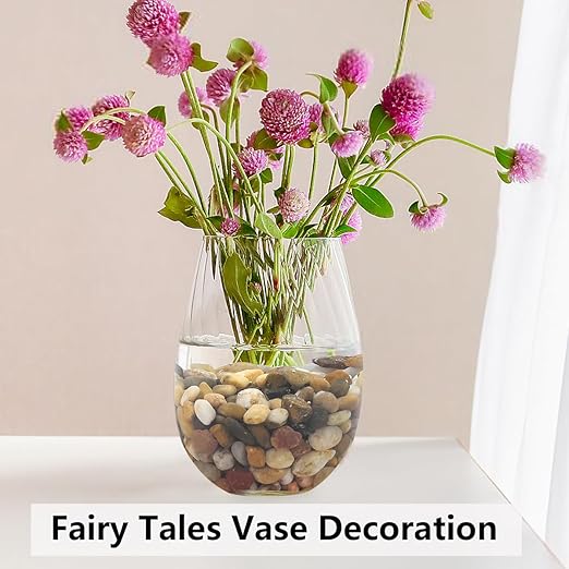 10LB Succulent and Cactus Gravel Pebbles, 3/8 Inch Decorative Polished Stones, River Rocks for Plants, Vases, Aquariums, Terrarium and Outdoor Gardening, Natural