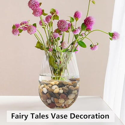 10LB Succulent and Cactus Gravel Pebbles, 3/8 Inch Decorative Polished Stones, River Rocks for Plants, Vases, Aquariums, Terrarium and Outdoor Gardening, Natural