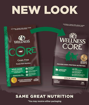 Wellness CORE Dry Dog Food, Grain Free, High Protein, Natural, Lamb Recipe, (22-Pound Bag)