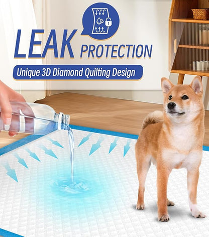100 Counts XL Puppy Pee Pads 30x36 Inch | Super Absorbent Leak-Proof Dog Training Pads with Odor Control | Quick-Dry Potty Pads for Dogs & Cats