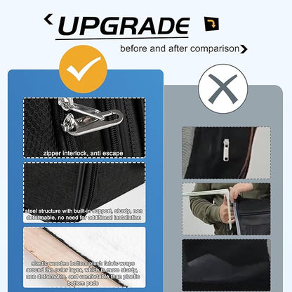 Suertree Cat Carrier for 2 Cats, Pet Travel Carrier with Litter Box for Cats and Small Dogs Up to 45 Lbs, Bowls, and Locking Zippers, Black