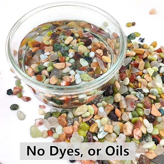 5LB Succulent and Cactus Colorful Pebbles, 3/8 Inch Pebbles for Indoor Plants, Natural Decorative Polished River Rocks for Vases, Planters and Outdoor Gardening